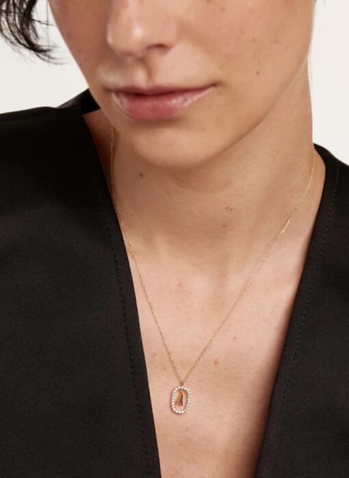 XDiamonds and Gold Letter A Necklace - Image 2